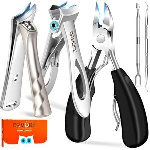 DR. MODE Silver Heavy Duty Large Curved Toenail Nail Clippers NEW